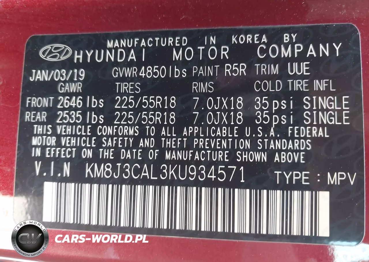 2019 Hyundai Tucson Ultimate VIN:KM8J3CAL3KU934571 - 9