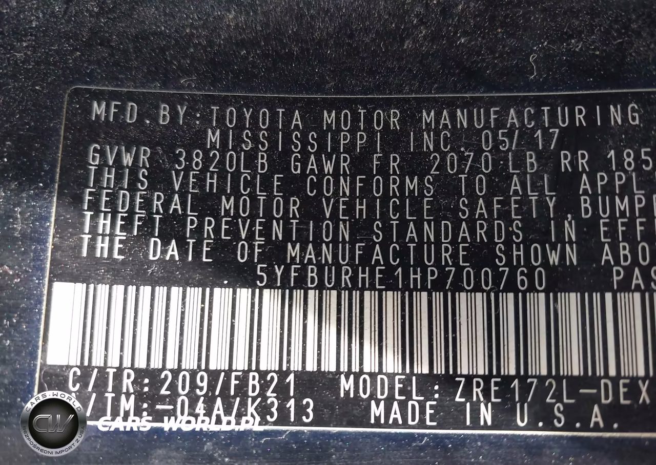 2017 Toyota Corolla Le VIN:5YFBURHE1HP700760 - 9
