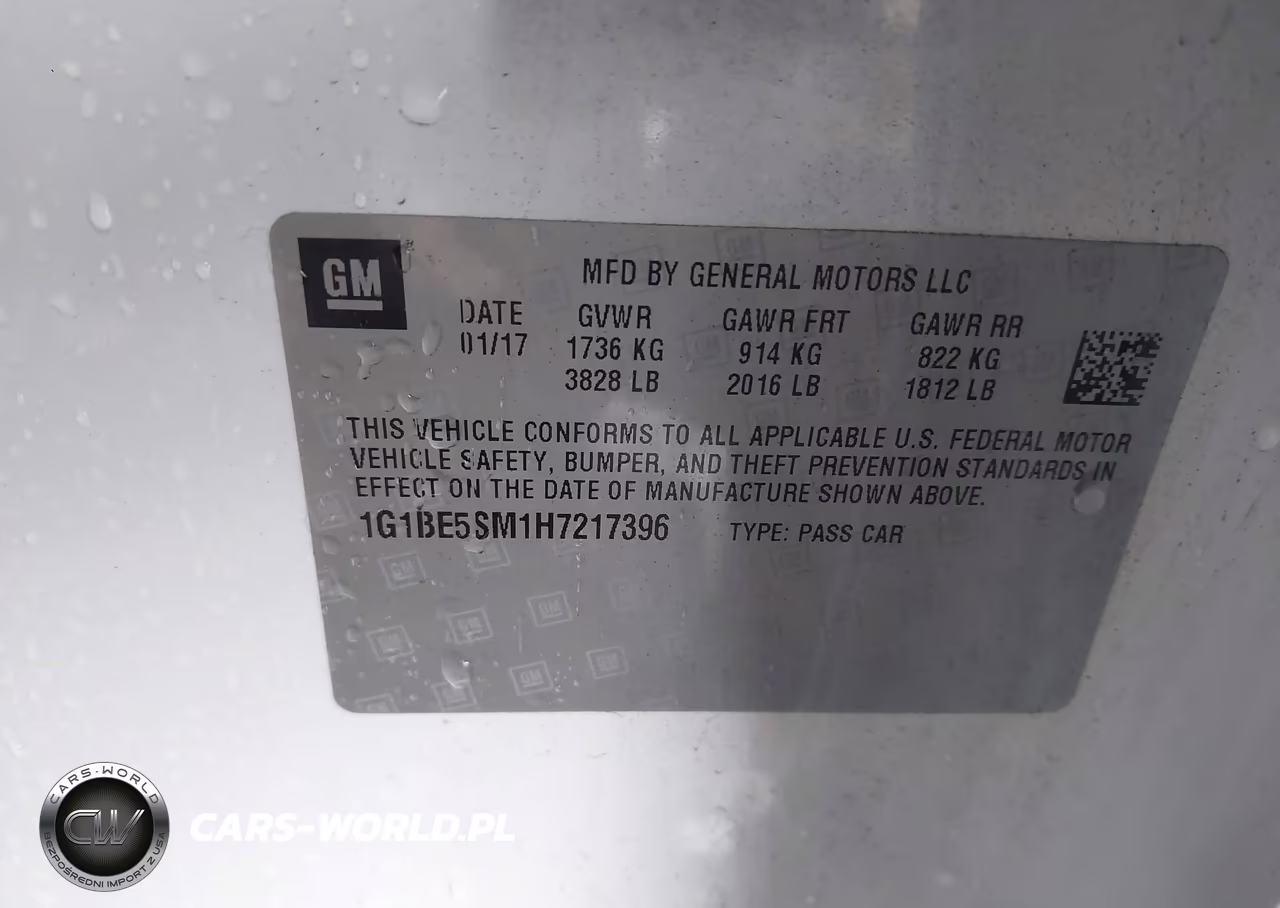 2017 Chevrolet Cruze Lt Auto VIN:1G1BE5SM1H7217396 - 9