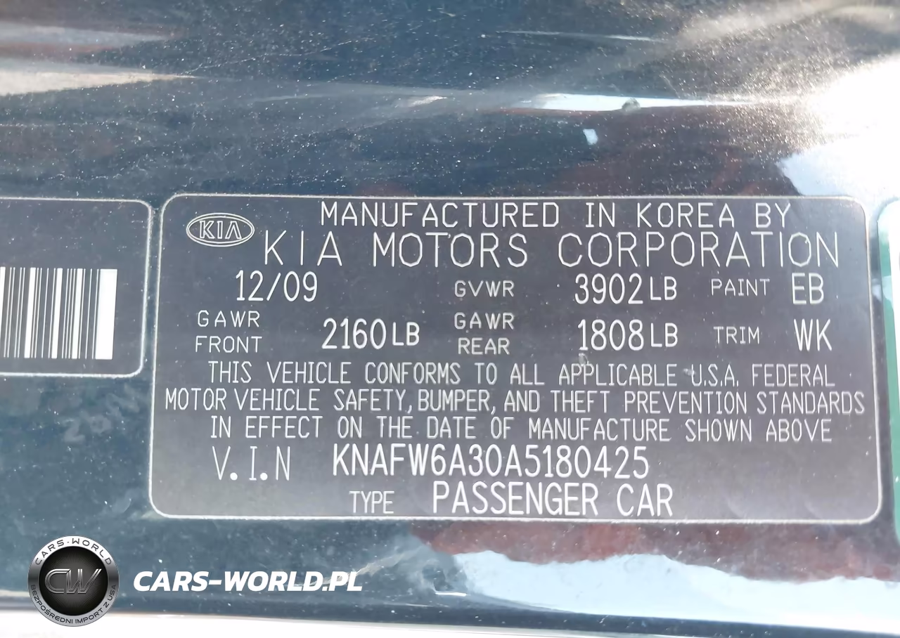 2010 Kia Forte Koup Sx VIN:KNAFW6A30A5180425 - 9