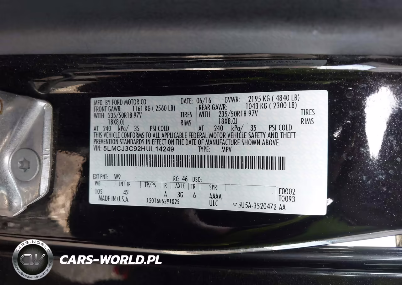 2017 Lincoln Mkc Reserve VIN:5LMCJ3C92HUL14249 - 9