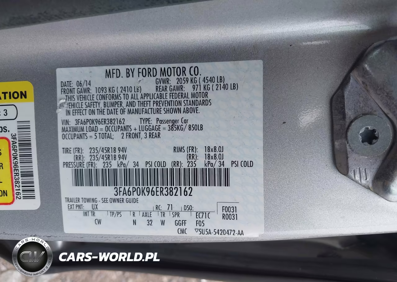 2014 Ford Fusion Titanium VIN:3FA6P0K96ER382162 - 9