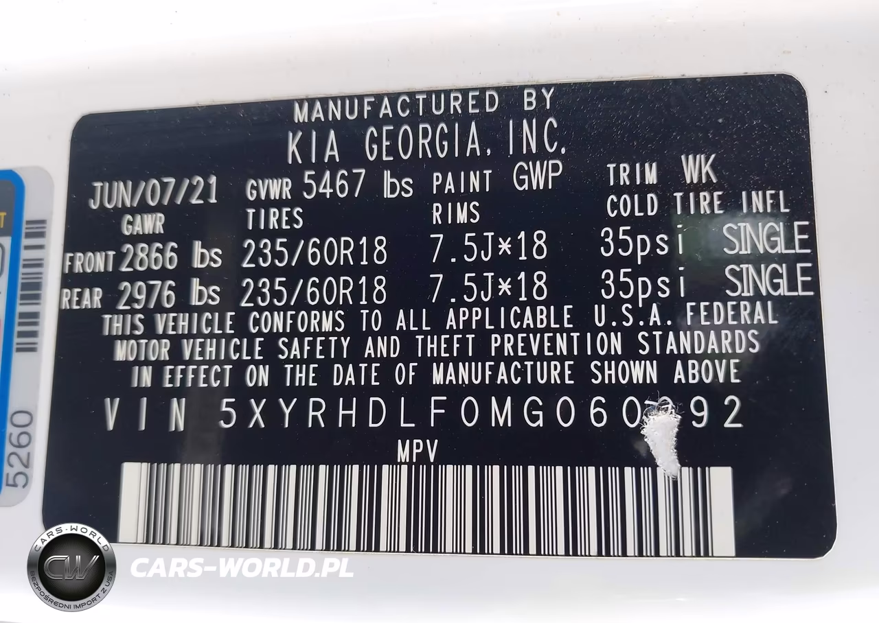 2021 Kia Sorento Ex VIN:5XYRHDLF0MG060092 - 9