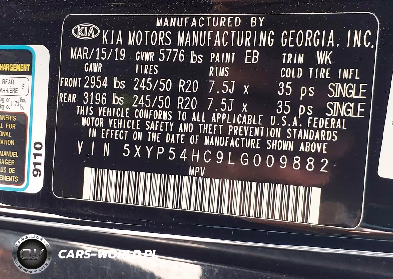2020 Kia Telluride Sx VIN:5XYP54HC9LG009882 - 9