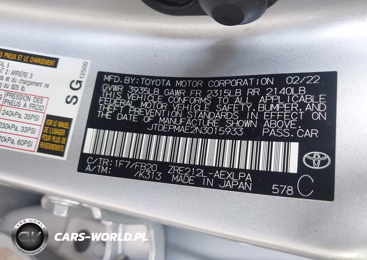 2022 Toyota Corolla Le VIN:JTDEPMAE2N3015933 - 9