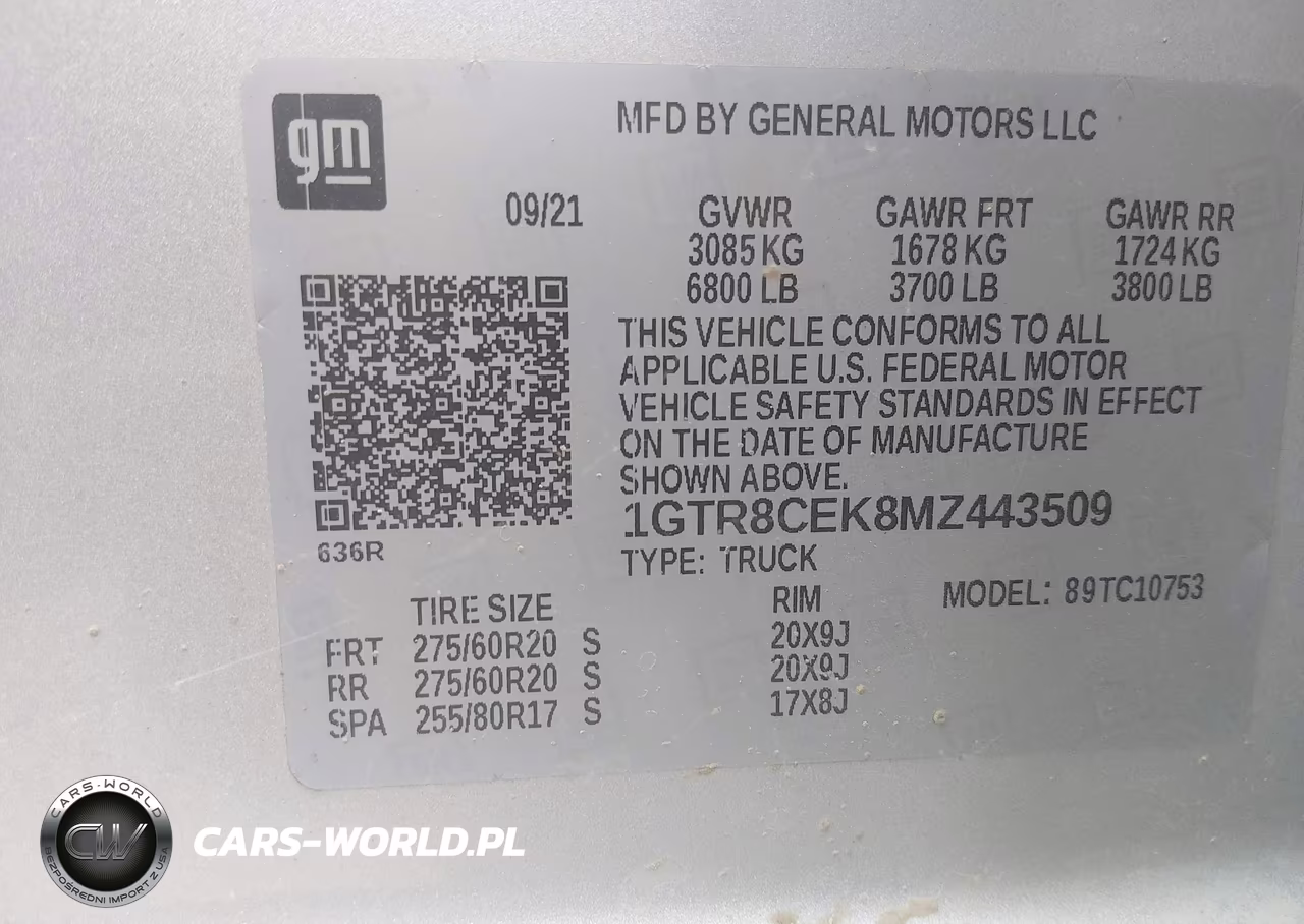 2021 GMC Sierra 1500 2Wd Standard Box Elevation VIN:1GTR8CEK8MZ443509 - 9