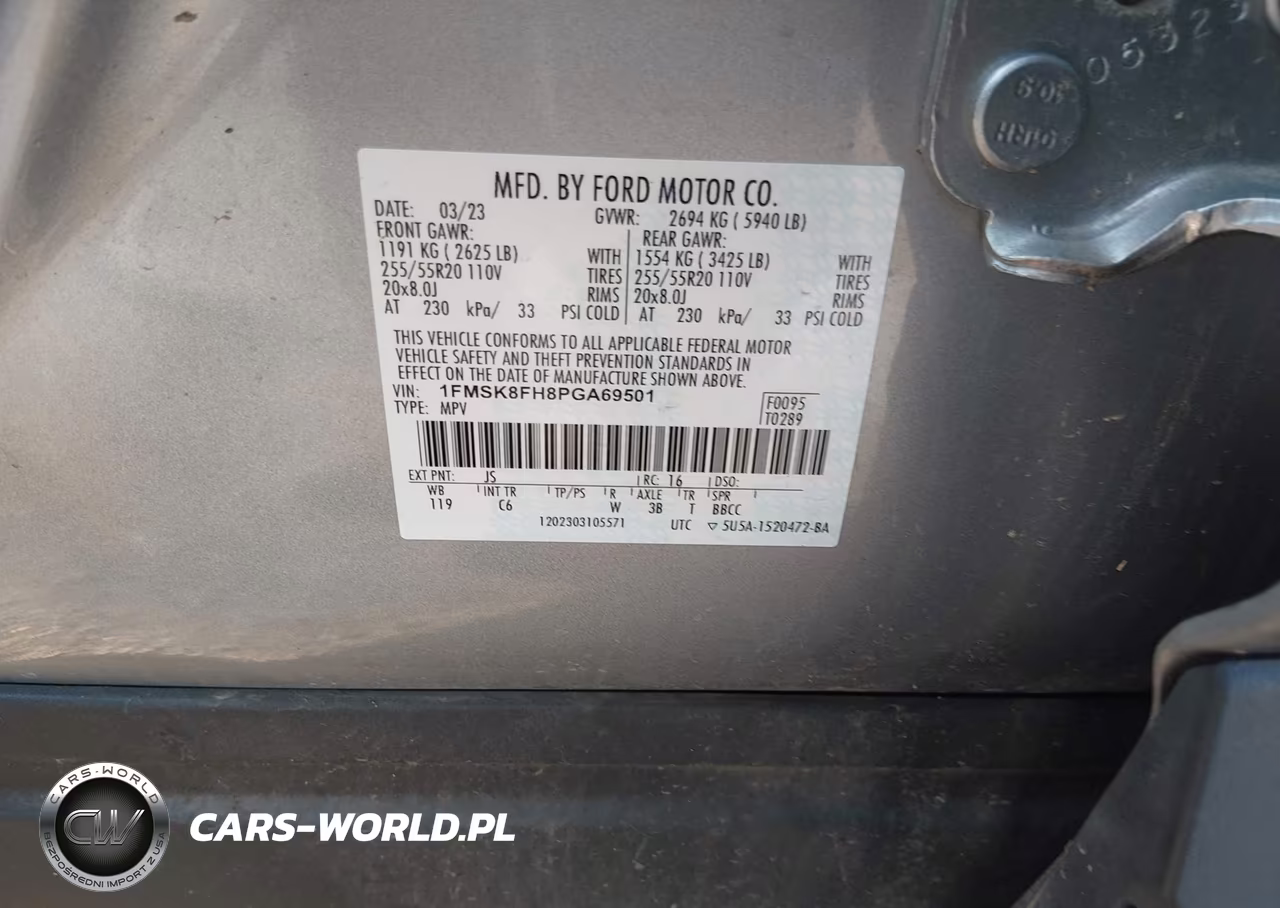 2023 Ford Explorer Limited VIN:1FMSK8FH8PGA69501 - 9