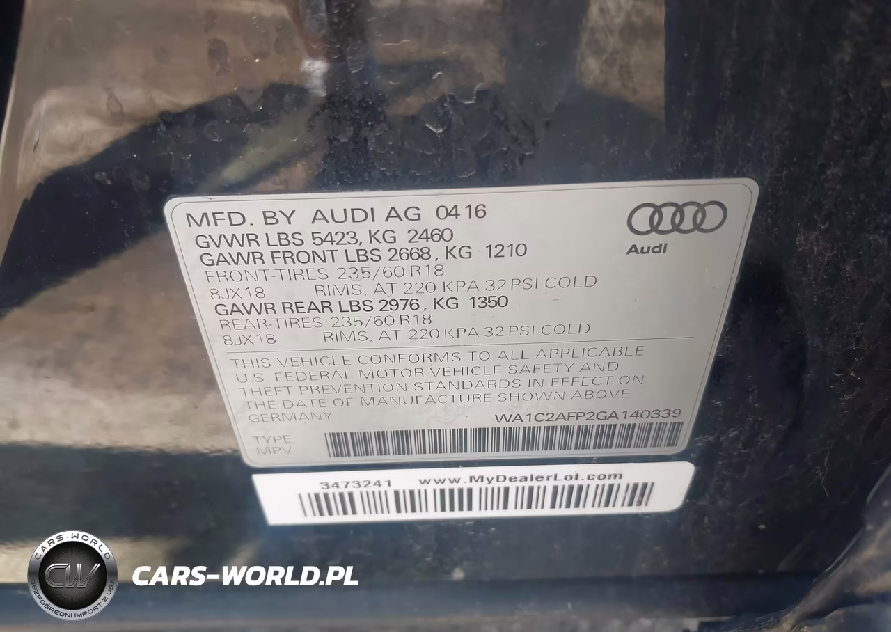 2016 Audi Q5 2.0T Premium VIN:WA1C2AFP2GA140339 - 9