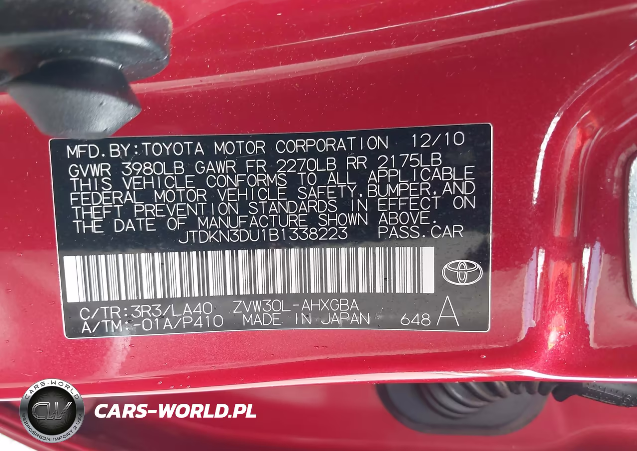 2011 Toyota Prius Four VIN:JTDKN3DU1B1338223 - 9