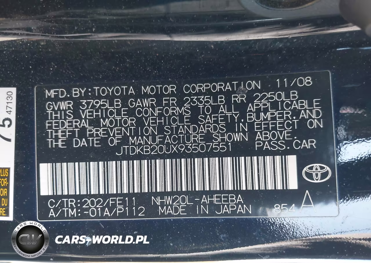 2009 Toyota Prius VIN:JTDKB20UX93507551 - 9