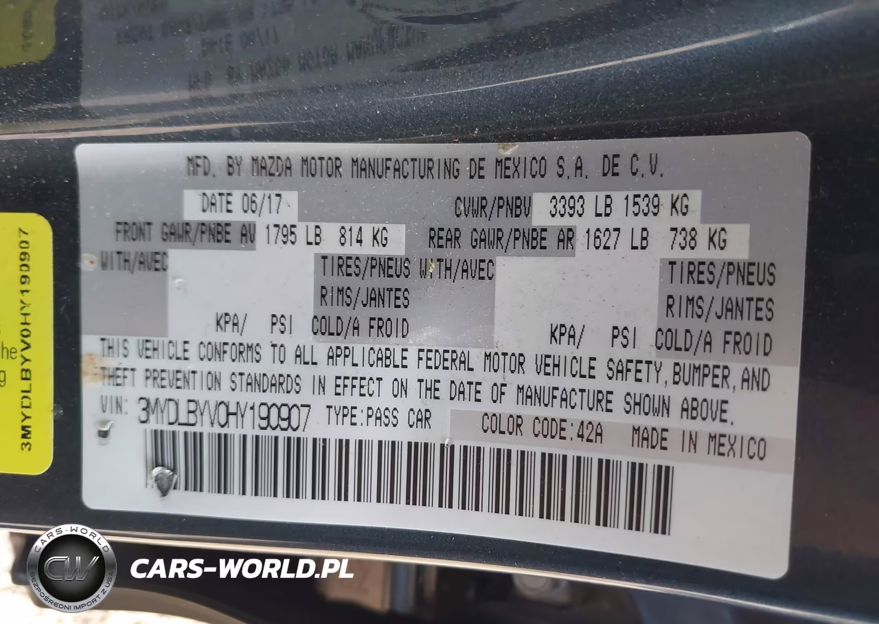 2017 Toyota Yaris Ia VIN:3MYDLBYV0HY190907 - 9