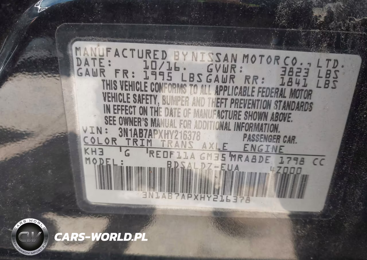 2017 Nissan Sentra Sv VIN:3N1AB7APXHY216378 - 9