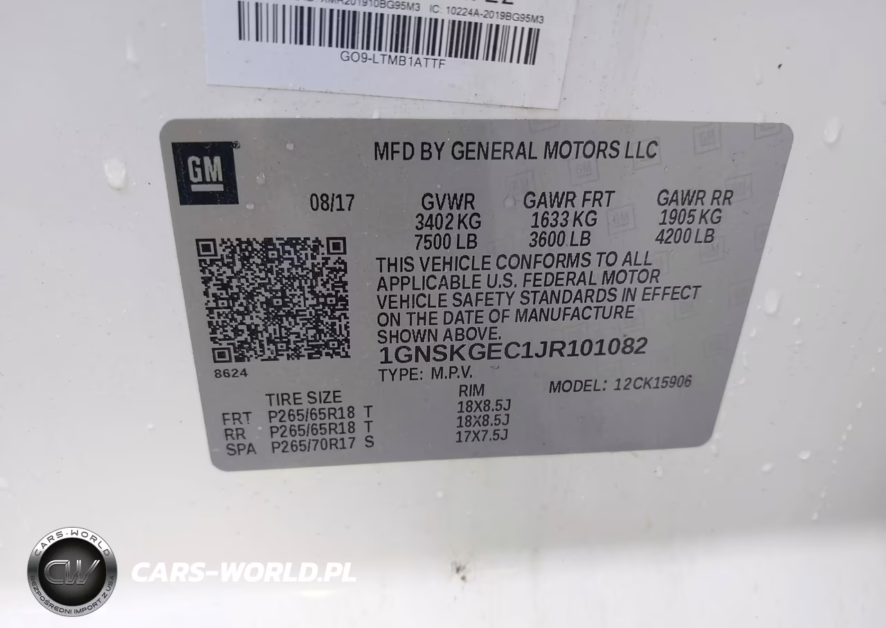 2018 Chevrolet Suburban Ls VIN:1GNSKGEC1JR101082 - 9