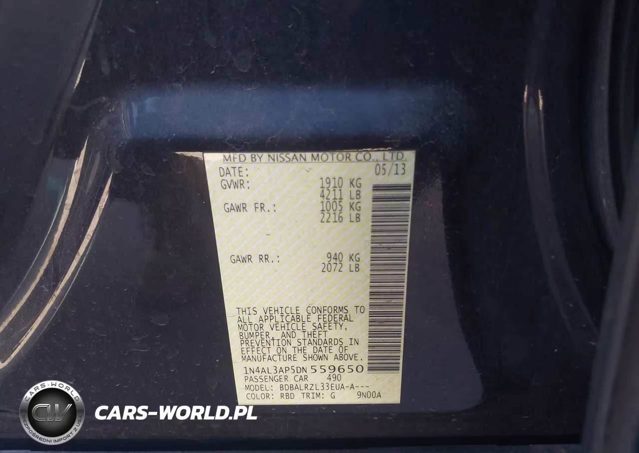 2013 Nissan Altima 2.5 S VIN:1N4AL3AP5DN559650 - 9