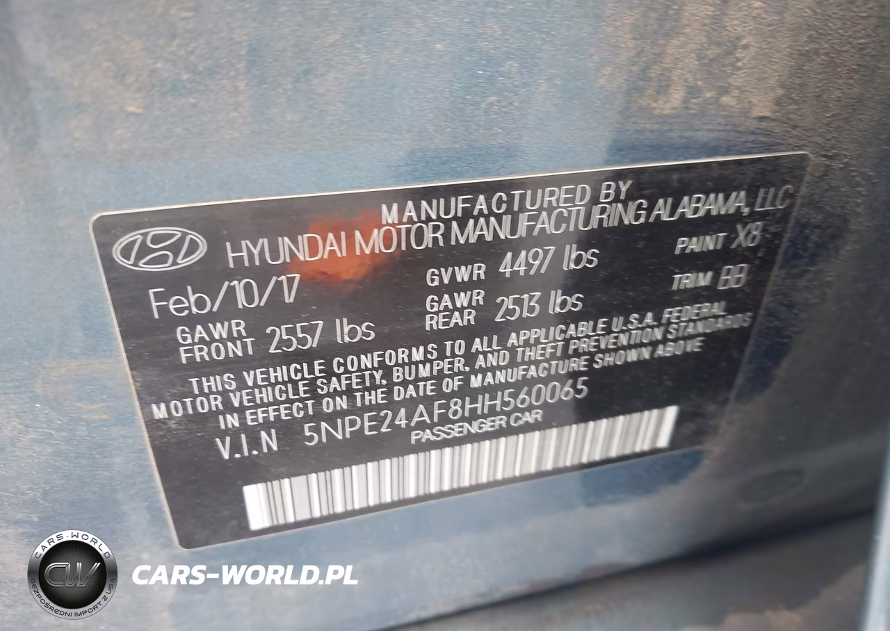 2017 Hyundai Sonata VIN:5NPE24AF8HH560065 - 9