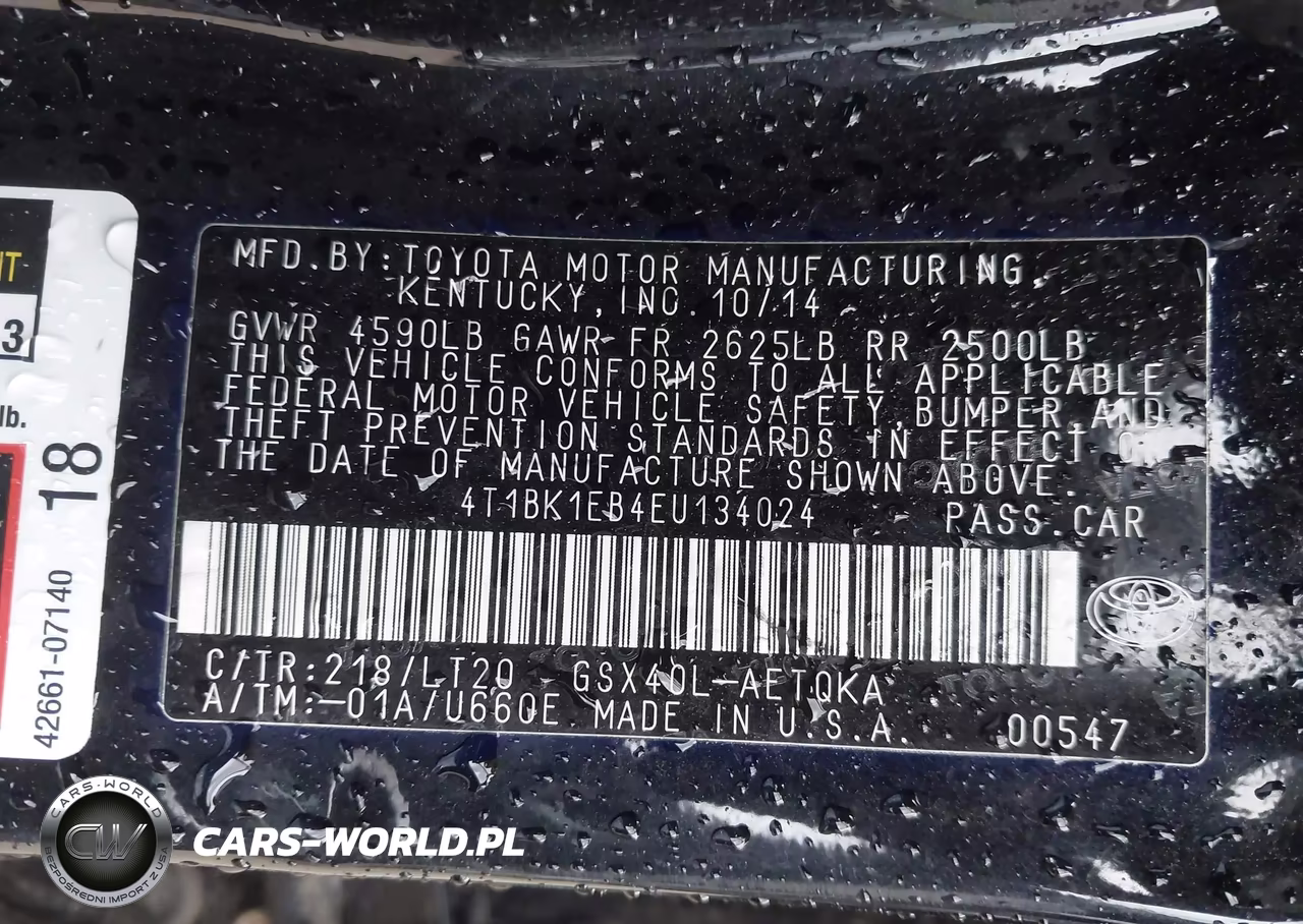 2014 Toyota Avalon Xle Touring VIN:4T1BK1EB4EU134024 - 9