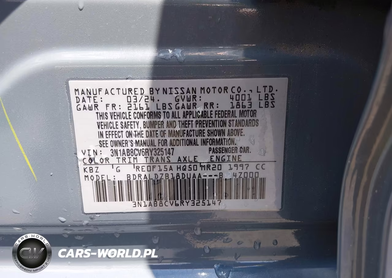 2024 Nissan Sentra Sv Xtronic Cvt VIN:3N1AB8CV6RY325147 - 9