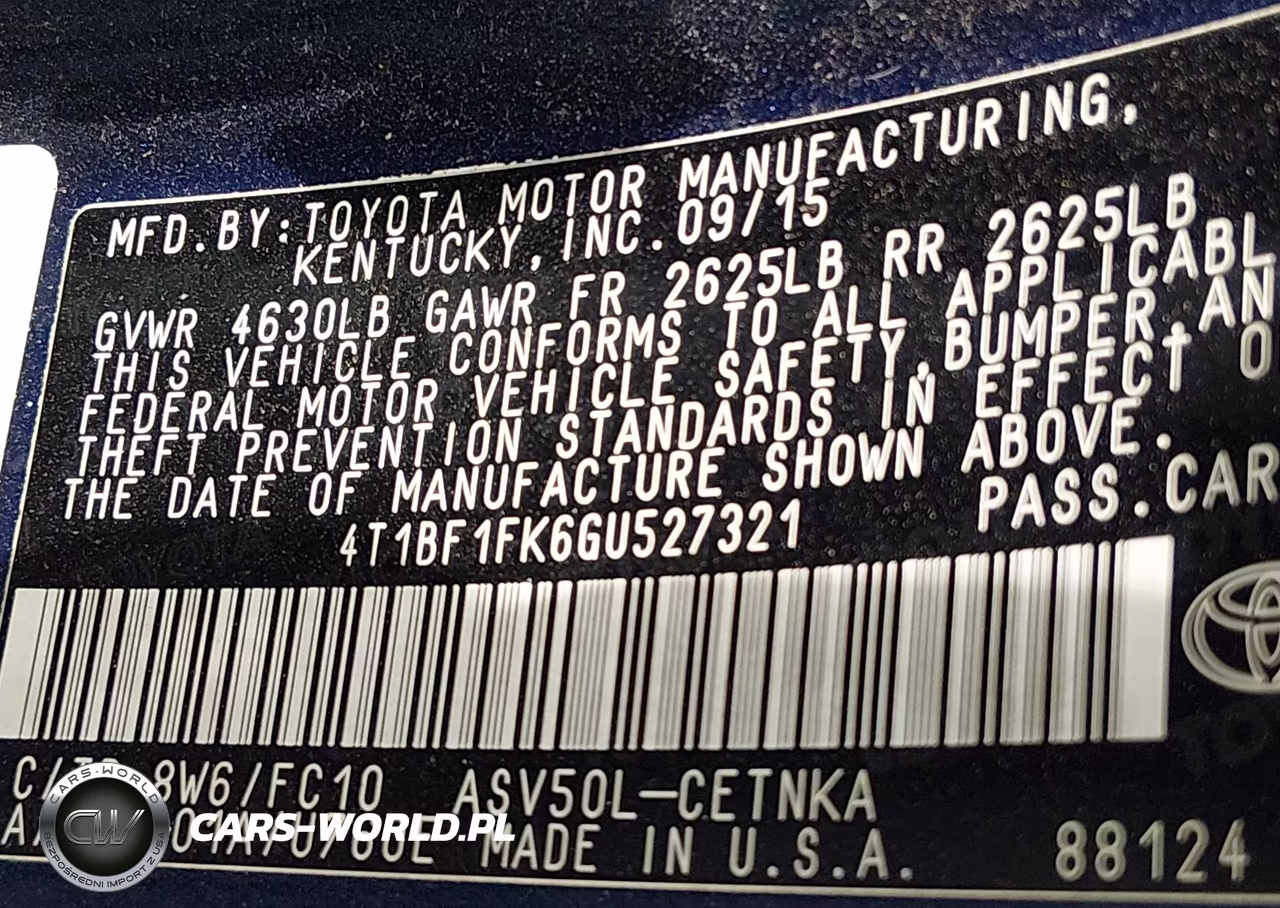 2016 Toyota Camry Le VIN:4T1BF1FK6GU527321 - 9