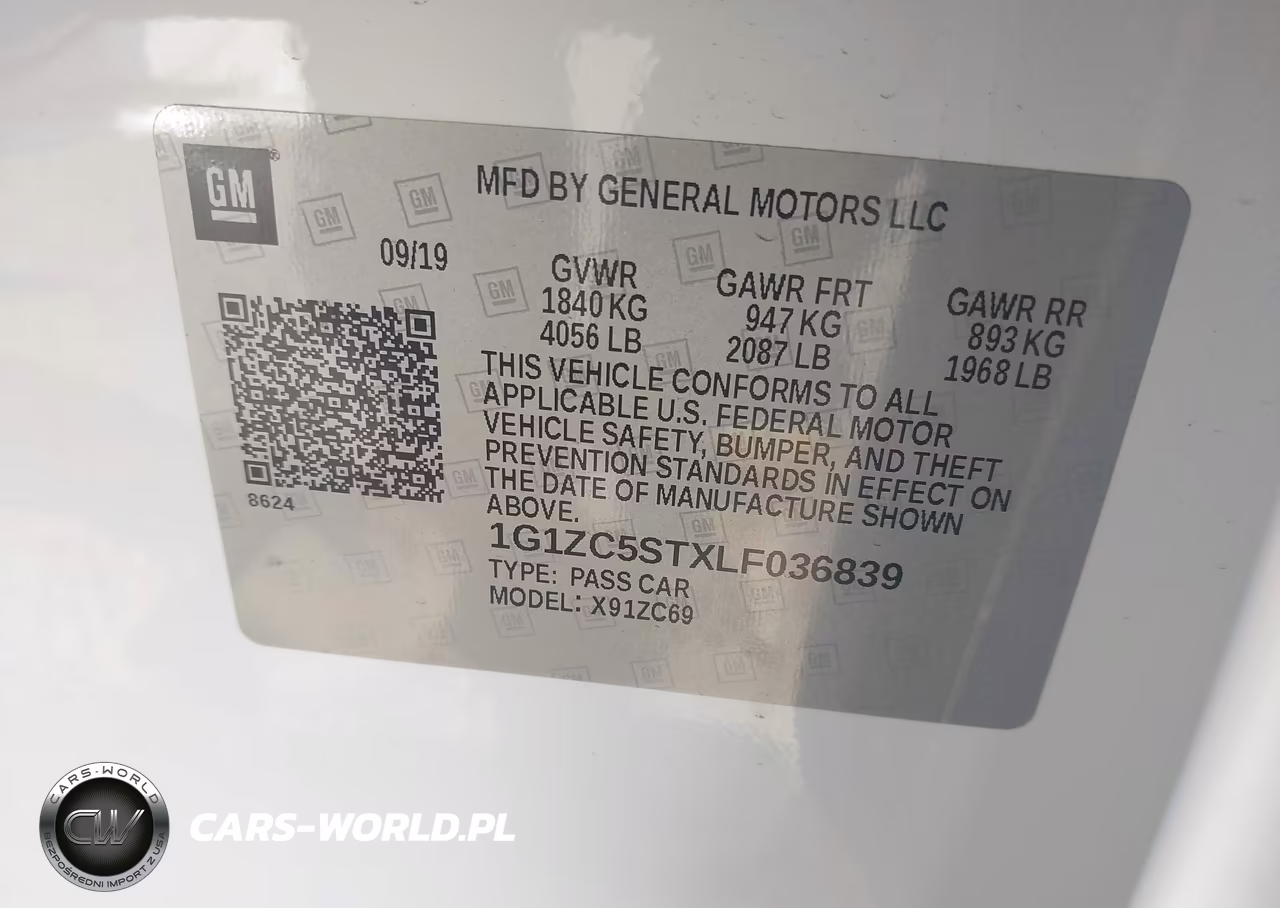 2020 Chevrolet Malibu Fwd 1Fl VIN:1G1ZC5STXLF036839 - 9