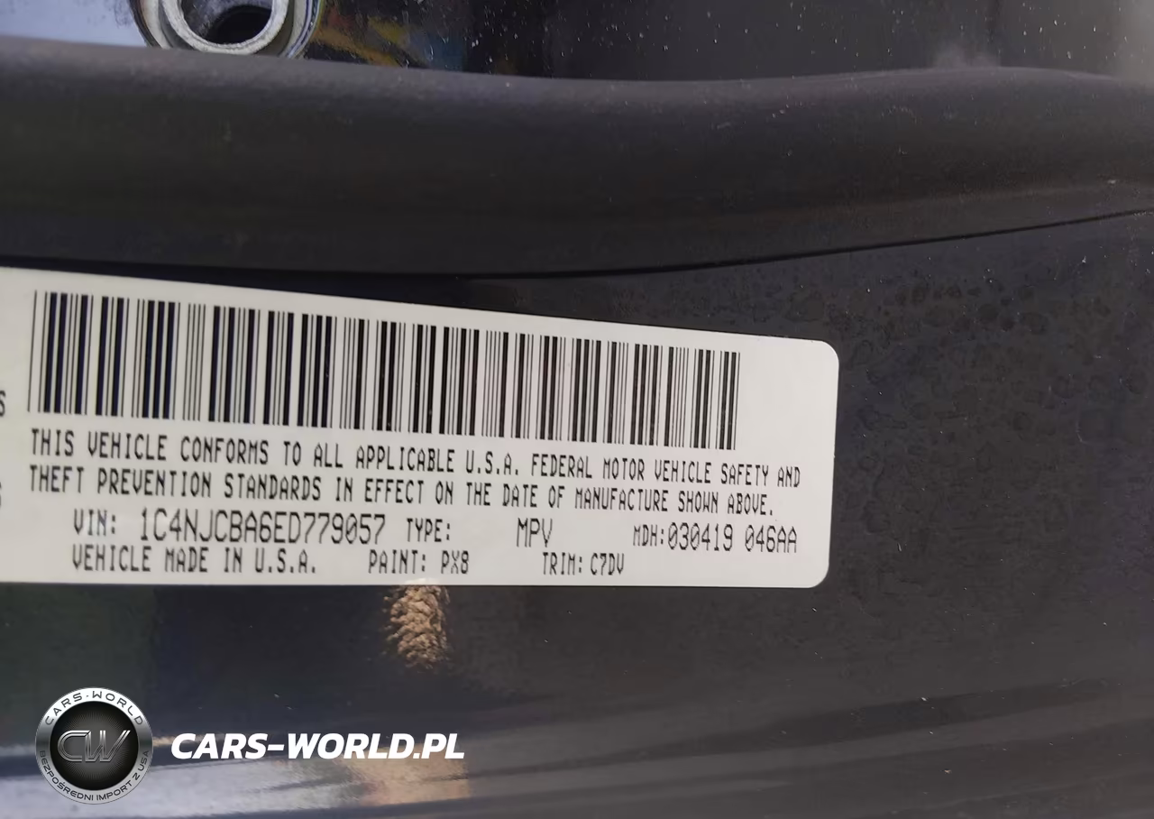 2014 Jeep Compass Sport VIN:1C4NJCBA6ED779057 - 9