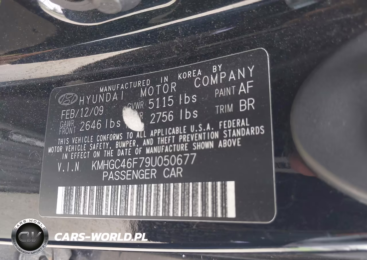 2009 Hyundai Genesis 4.6 VIN:KMHGC46F79U050677 - 9