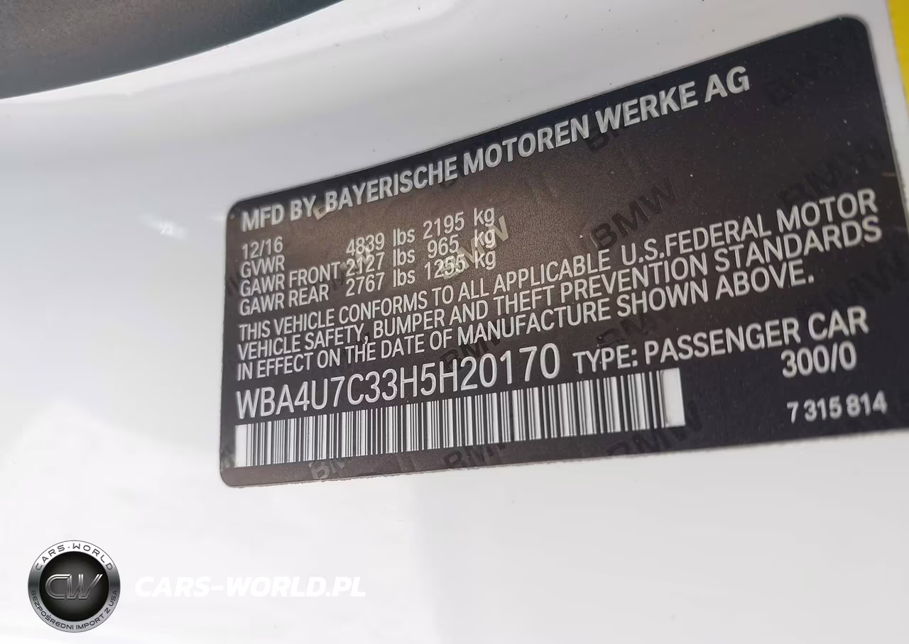 2017 BMW 430I VIN:WBA4U7C33H5H20170 - 9