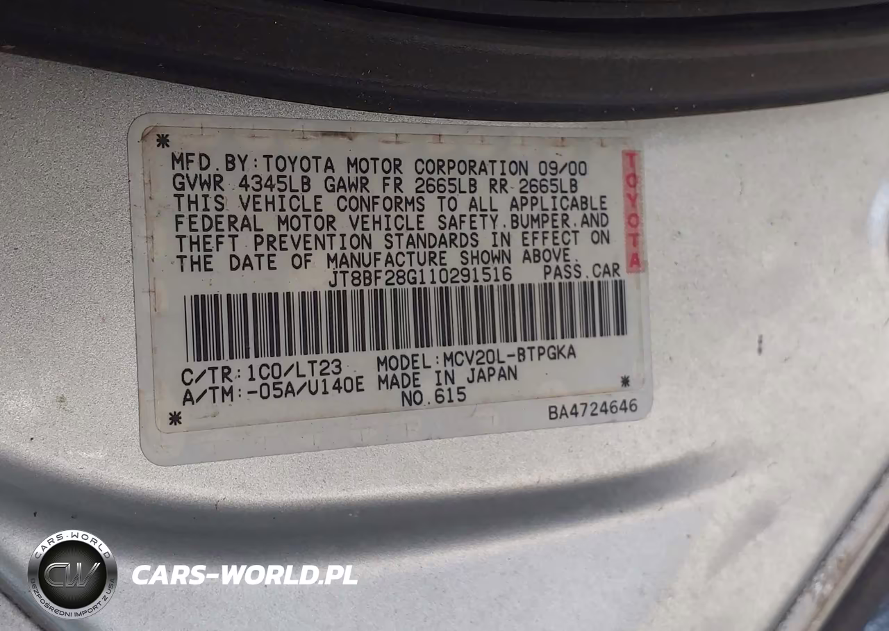 2001 Lexus Es 300 VIN:JT8BF28G110291516 - 9