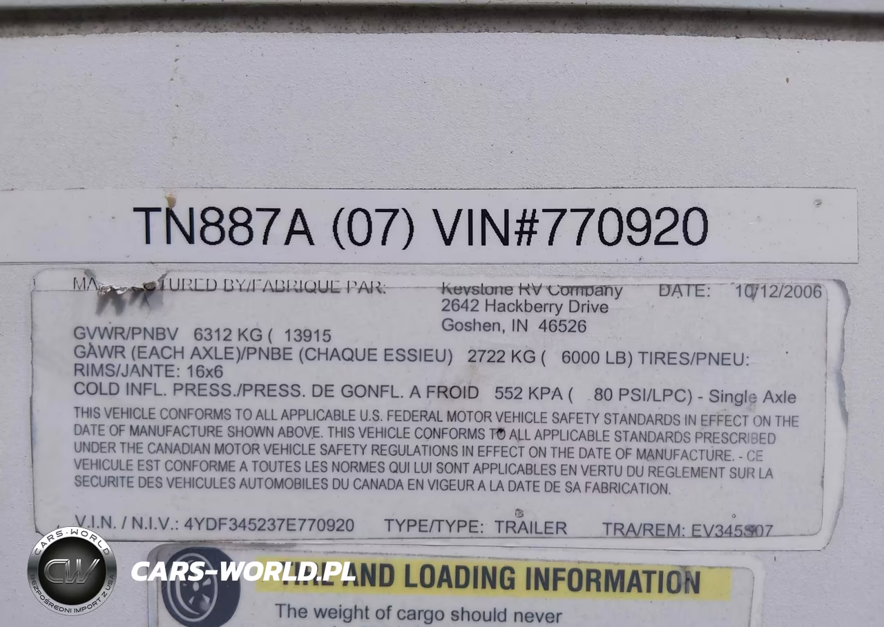 2007 5Th Wheel Other VIN:4YDF345237E770920 - 9