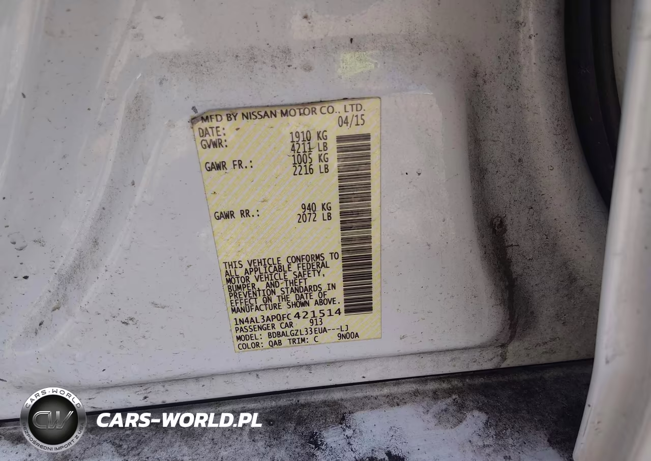 2015 Nissan Altima 2.5 S VIN:1N4AL3AP0FC421514 - 9