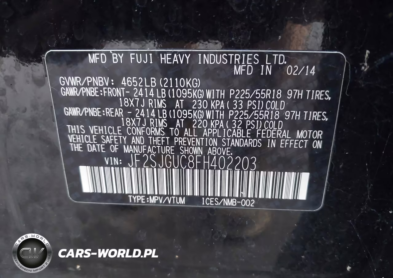 2015 Subaru Forester 2.0Xt Touring VIN:JF2SJGUC8FH402203 - 9