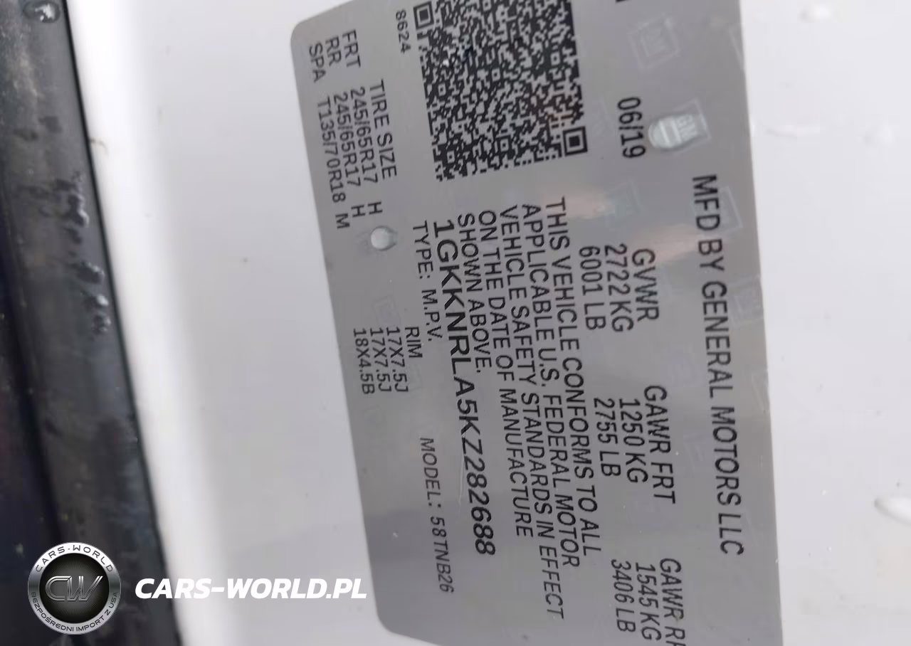 2019 GMC Acadia Sle-1 VIN:1GKKNRLA5KZ282688 - 9