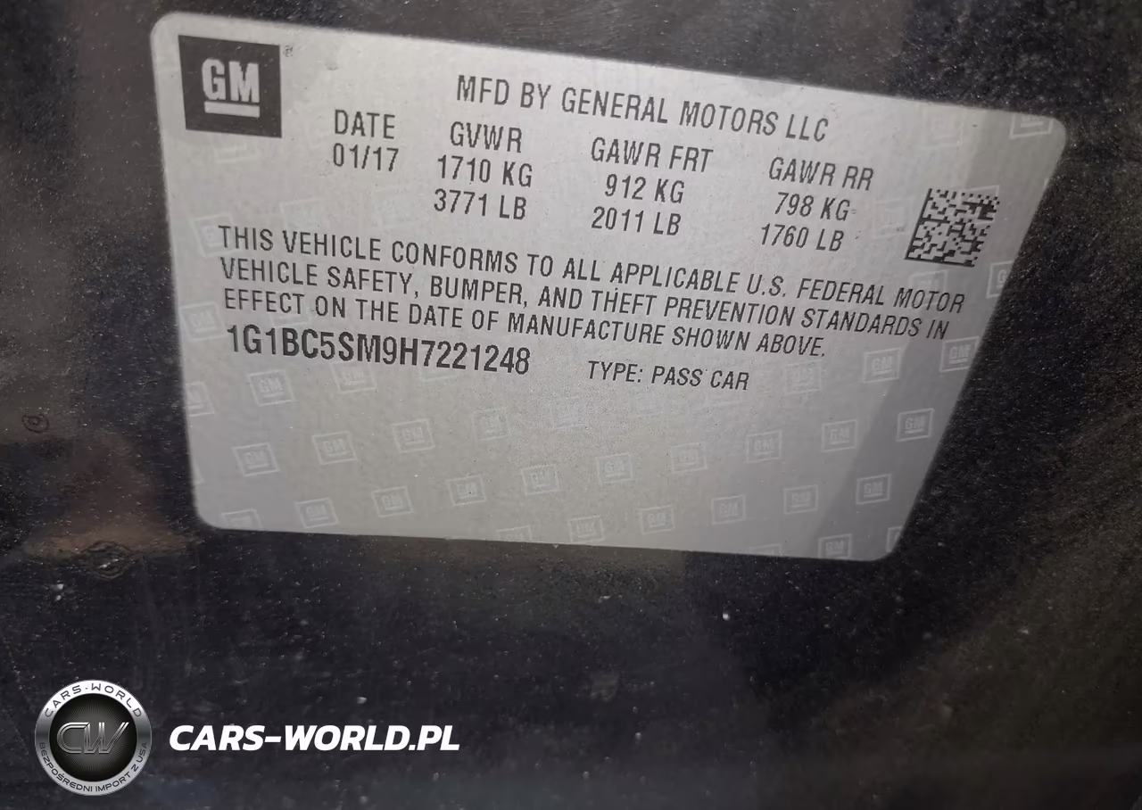 2017 Chevrolet Cruze Ls Auto VIN:1G1BC5SM9H7221248 - 9