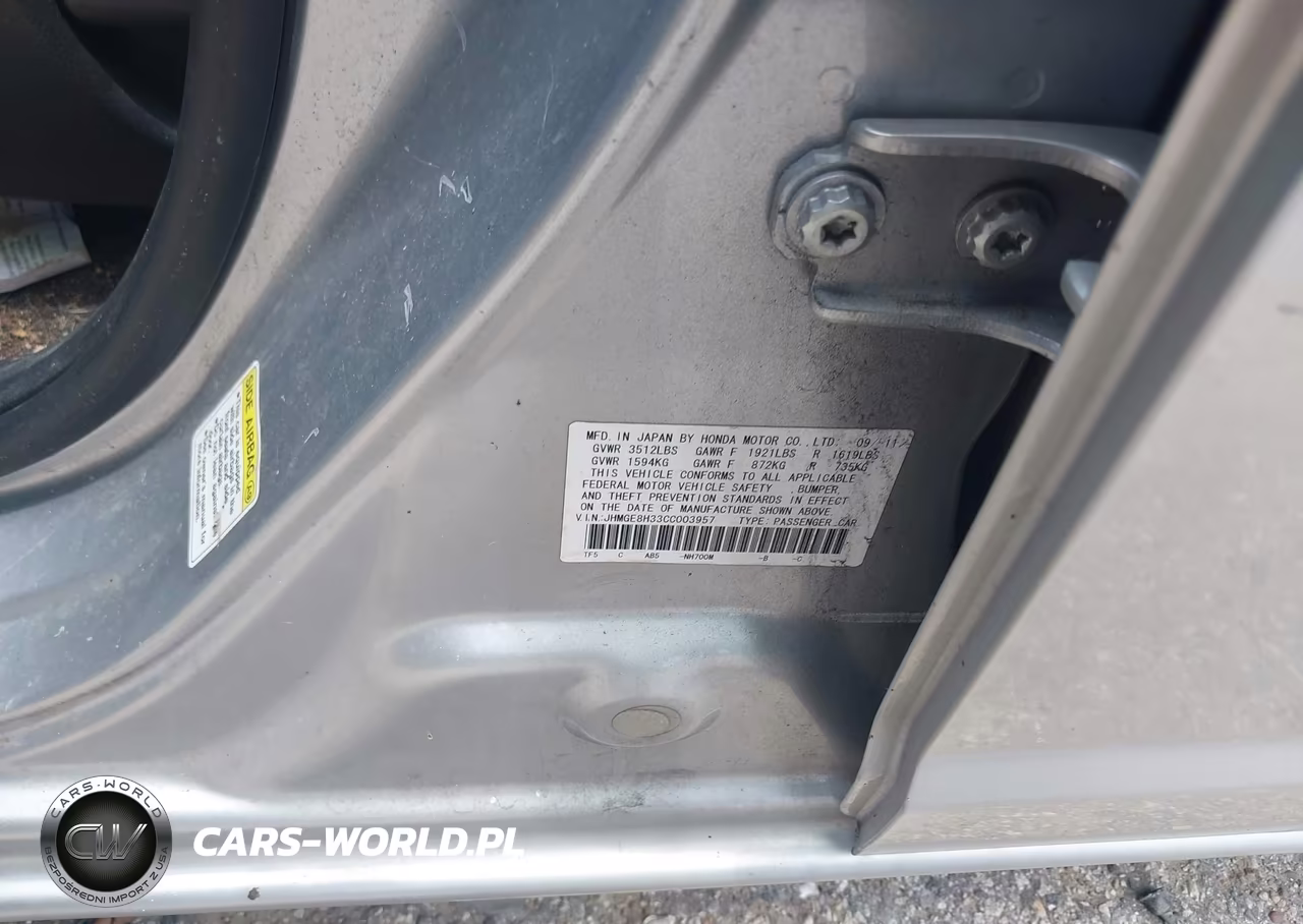 2012 Honda Fit VIN:JHMGE8H33CC003957 - 9