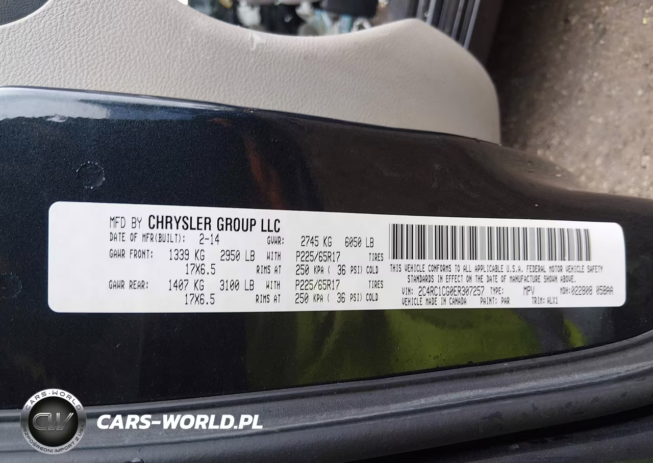 2014 Chrysler Town & Country Touring-L VIN:2C4RC1CG0ER307257 - 9