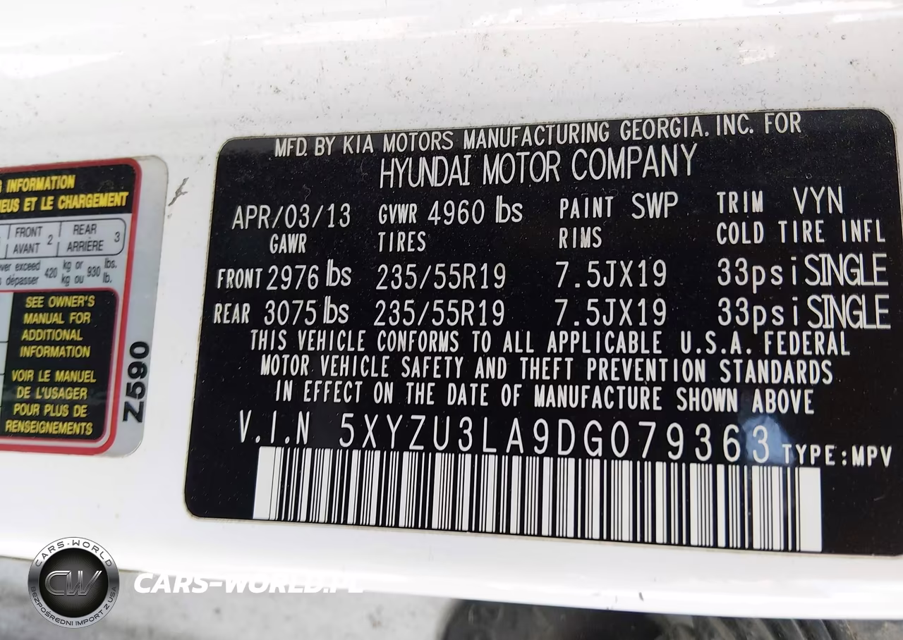 2013 Hyundai Santa Fe Sport 2.0T VIN:5XYZU3LA9DG079363 - 9