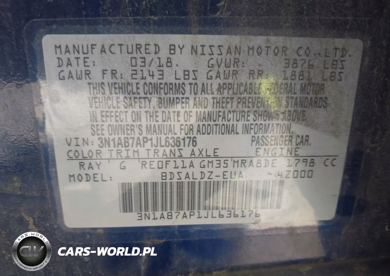 2018 Nissan Sentra Sv VIN:3N1AB7AP1JL636176 - 9