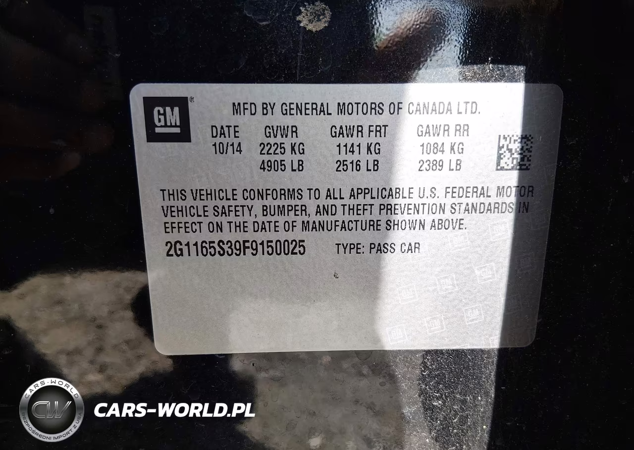 2015 Chevrolet Impala 2Lz VIN:2G1165S39F9150025 - 9