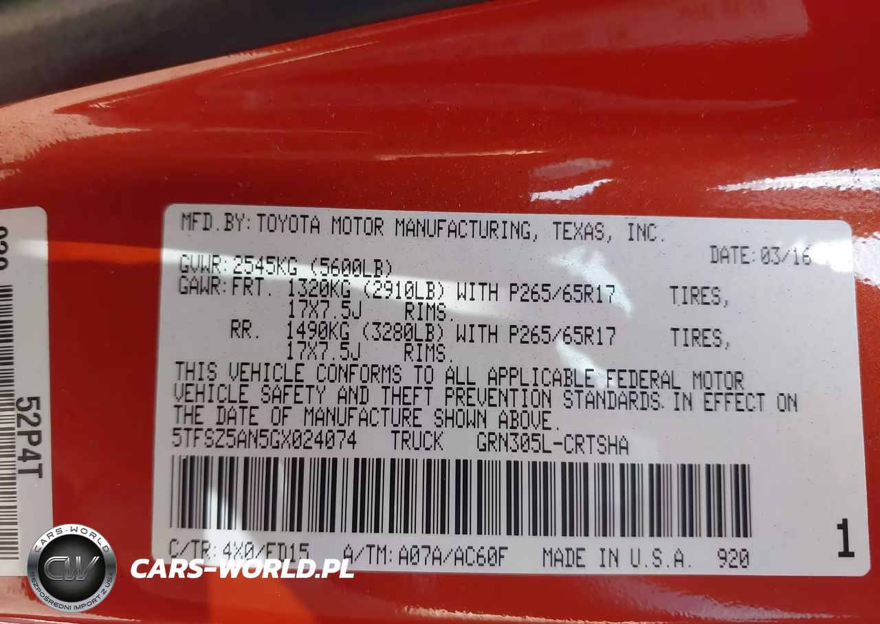 2016 Toyota Tacoma Trd Sport VIN:5TFSZ5AN5GX024074 - 9
