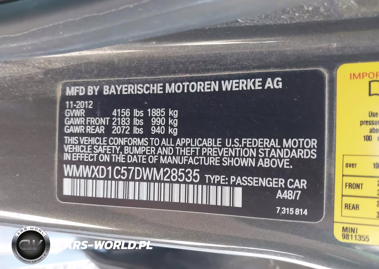 2013 Mini Countryman John Cooper Works VIN:WMWXD1C57DWM28535 - 9