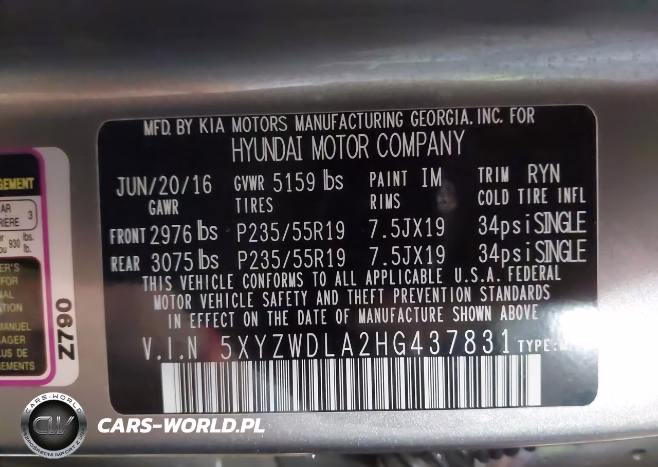 2017 Hyundai Santa Fe Sport 2.0T Ultimate VIN:5XYZWDLA2HG437831 - 9