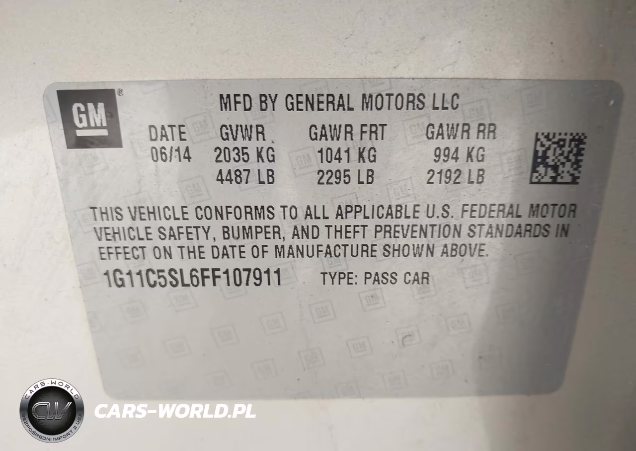 2015 Chevrolet Malibu 1Lt VIN:1G11C5SL6FF107911 - 9