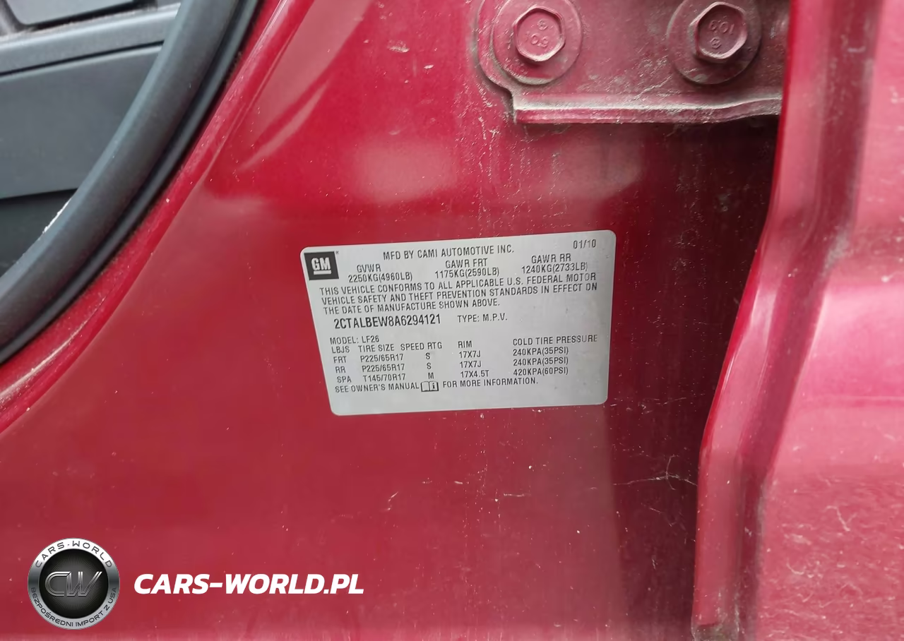 2010 GMC Terrain Sle-1 VIN:2CTALBEW8A6294121 - 9