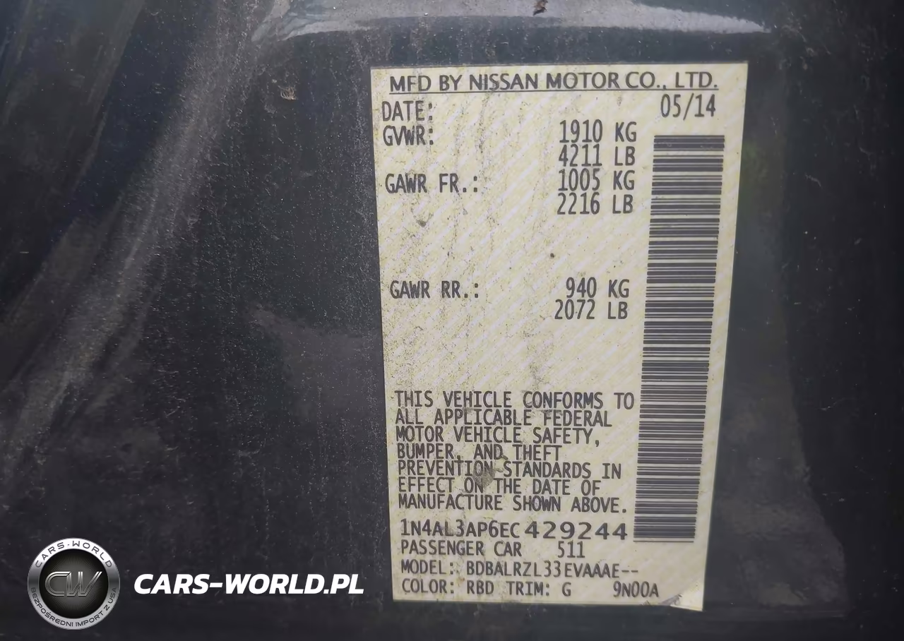 2014 Nissan Altima 2.5 S VIN:1N4AL3AP6EC429244 - 9