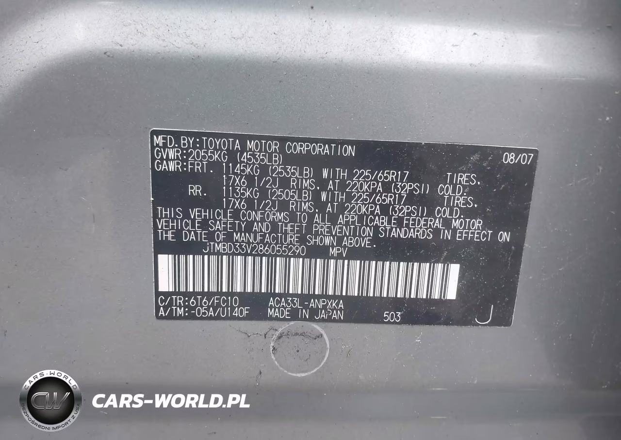 2008 Toyota Rav4 VIN:JTMBD33V286055290 - 9