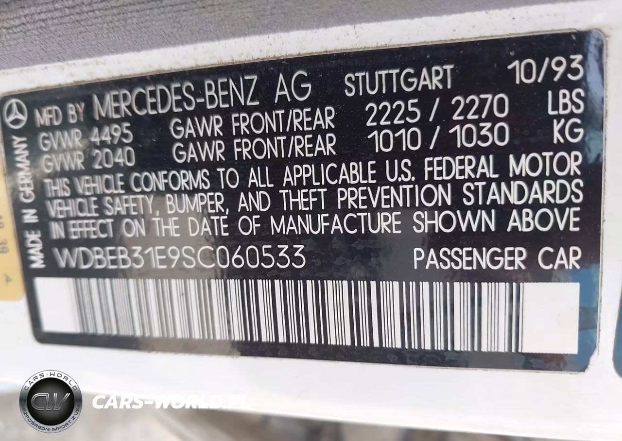 1995 Mercedes-Benz E 300D-300D Special VIN:WDBEB31E9SC060533 - 9