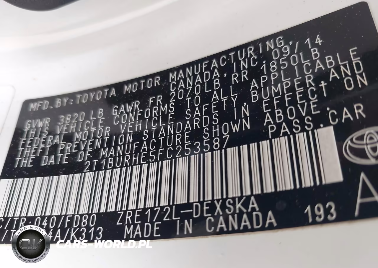 2015 Toyota Corolla S Plus VIN:2T1BURHE5FC253587 - 9