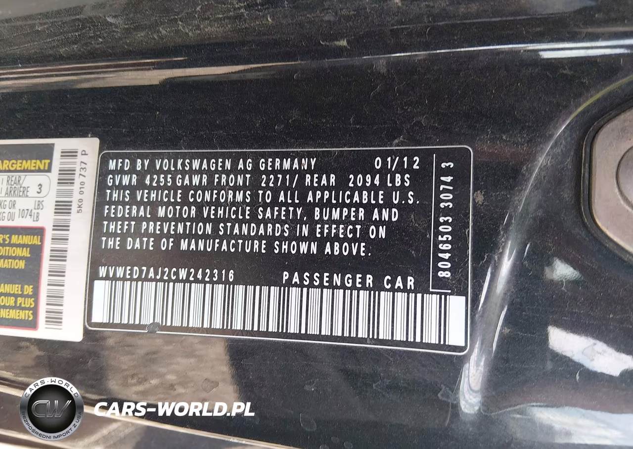 2012 Volkswagen Gti 2-Door VIN:WVWED7AJ2CW242316 - 9
