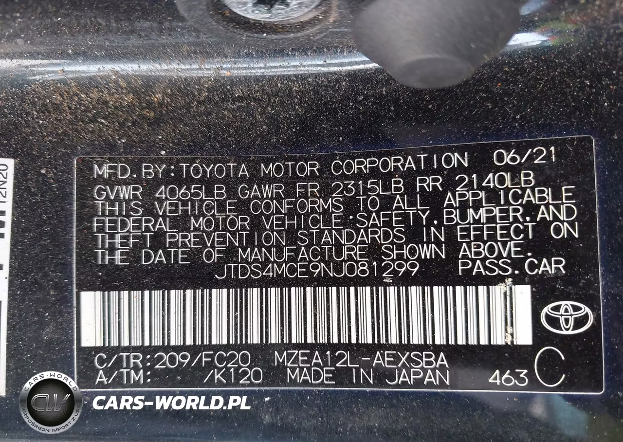 2022 Toyota Corolla Se VIN:JTDS4MCE9NJ081299 - 9