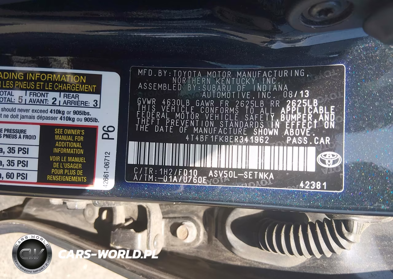 2014 Toyota Camry Le VIN:4T4BF1FK8ER341962 - 9