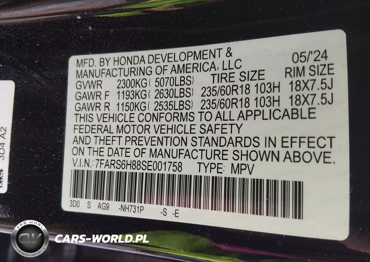 2025 Honda Cr-V Hybrid Sport-L VIN:7FARS6H88SE001758 - 9